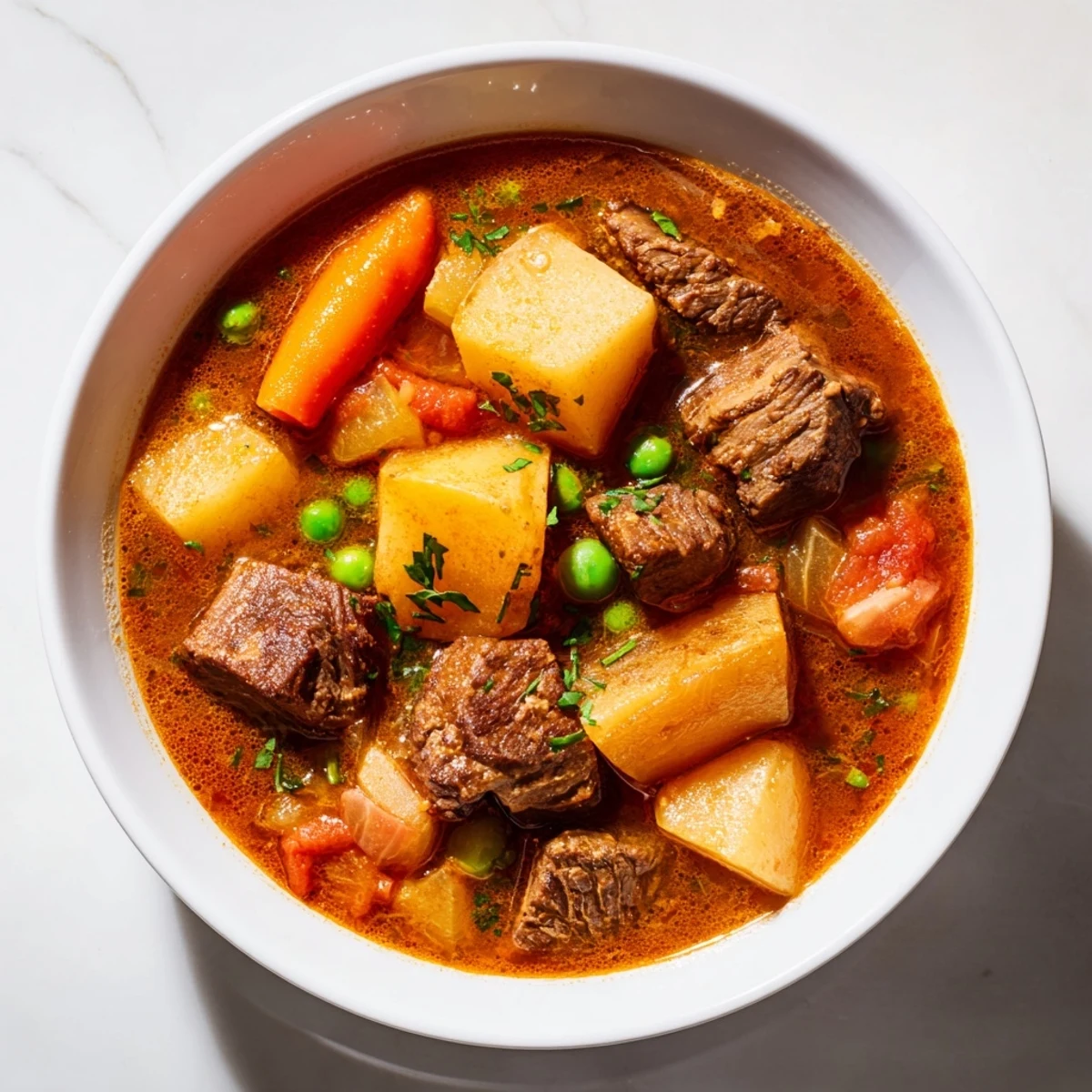 Spoonful of One-Pot Hearty Beef and Barley Soup with tender beef and vegetables, ready to warm you.