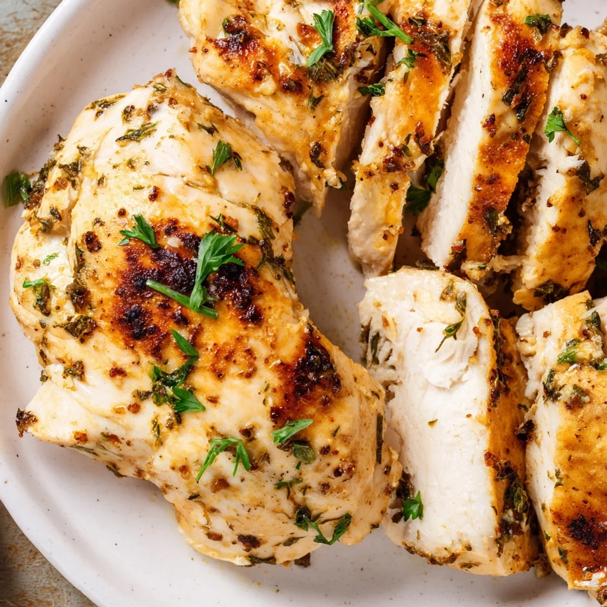 Deliciously moist Greek Yogurt Chicken, cooked until tender, perfect for a healthy and easy dinner.
