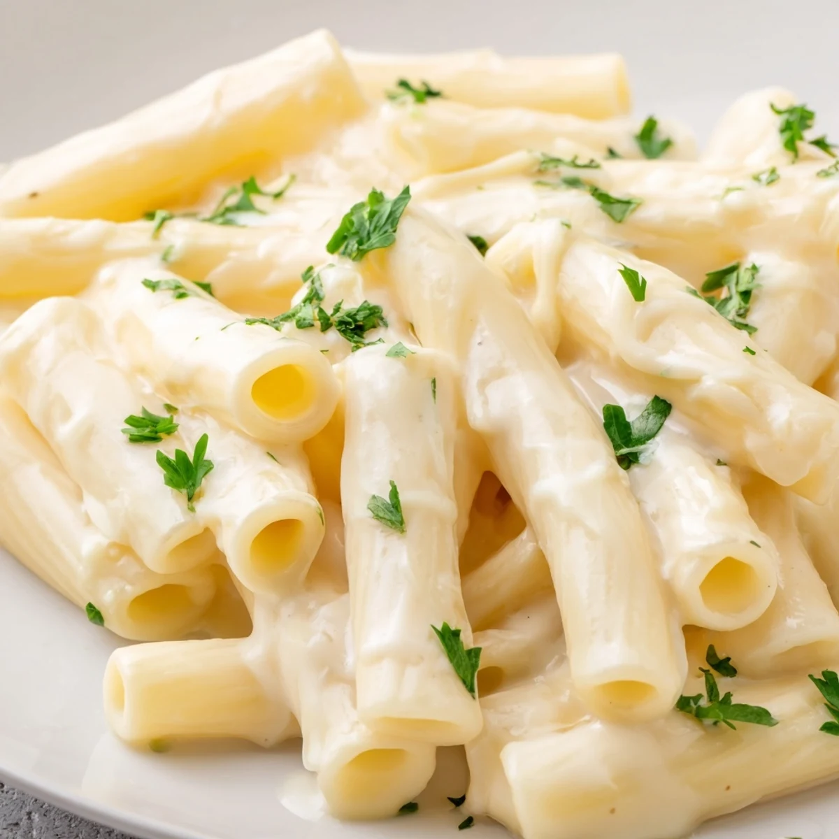 Creamy Milk Pasta One-Pot in a skillet, steam rising from tender penne coated in a rich, velvety sauce.  