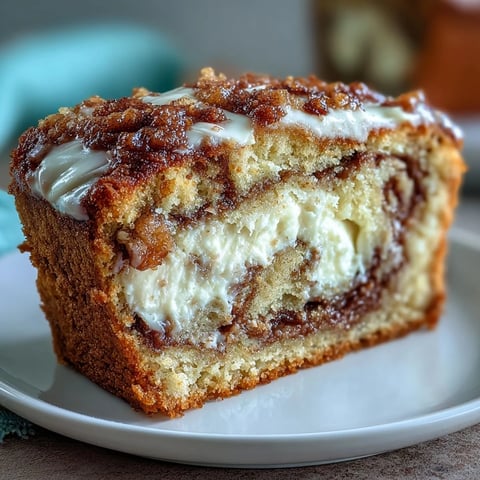 Freshly baked Cream Cheese Cinnamon Swirl Banana Bread cooling on a wire rack, showing a moist, golden crust. 