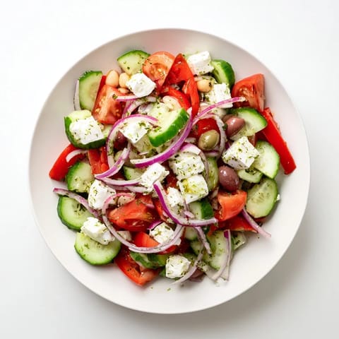 Fresh Mediterranean Salad Chickpeas