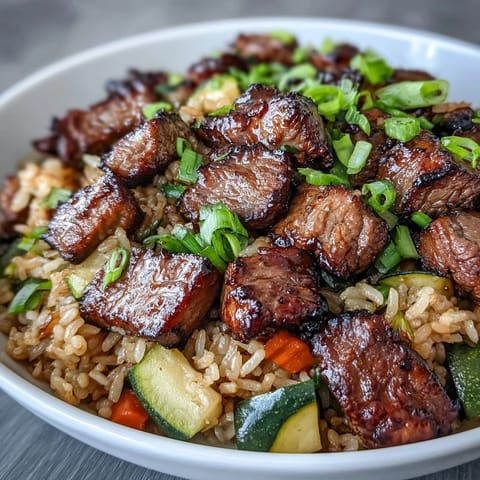 A savory Easy Hibachi Steak With Fried Rice, perfectly fluffy with vibrant veggies.