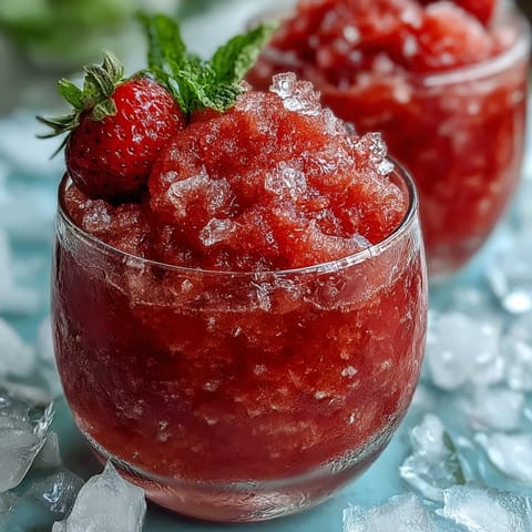 Light strawberry daiquiri slushies with fresh strawberries and lime, blended with rum and ice for a frosty summer cocktail.  