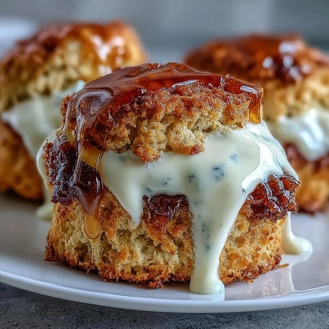 Dandelion Honey Scones Clotted Cream