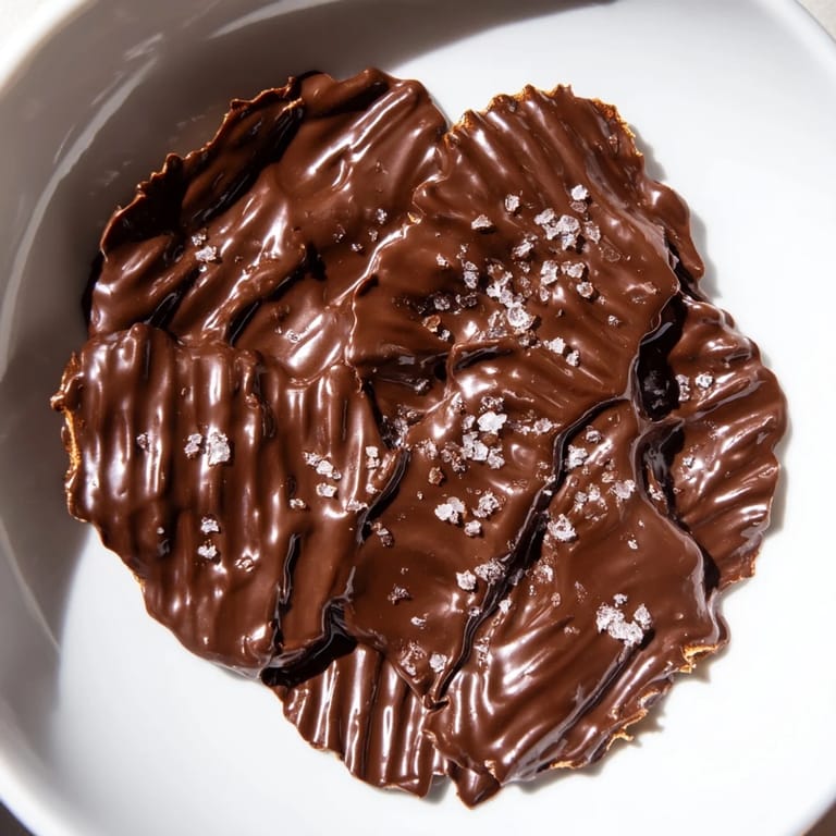 Sweet and salty Chocolate Potato Chip Bark: crunchy chips layered with dreamy, hardened chocolate deliciousness.
