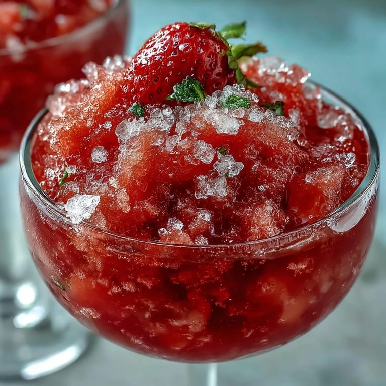 Refreshing low-calorie strawberry daiquiri slushies served in chilled glasses, garnished with lime wedges and fresh strawberry slices.  