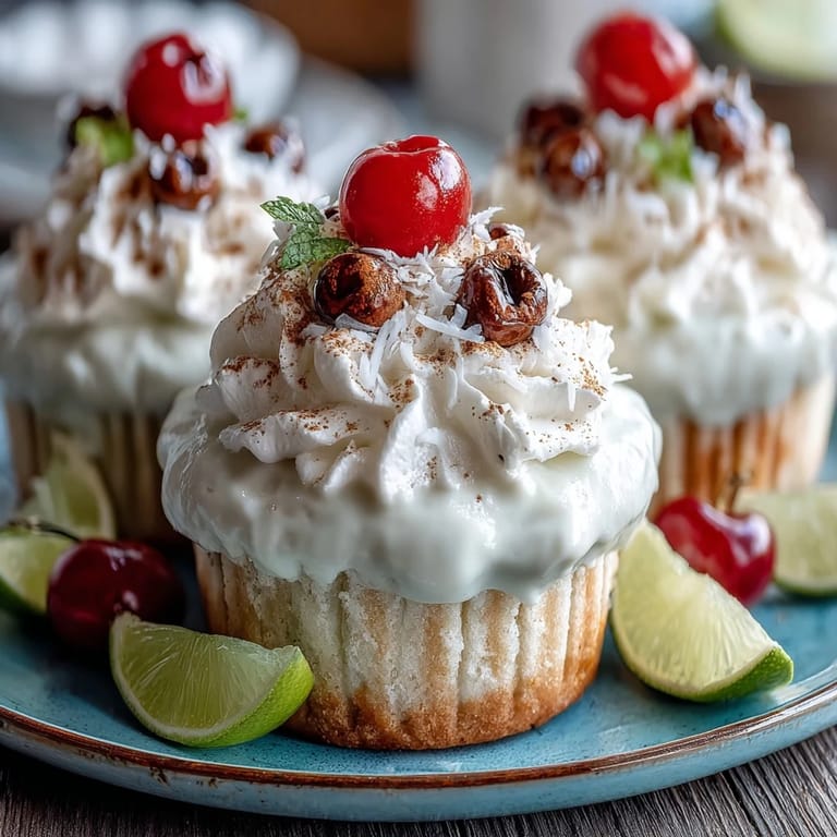 Moist vanilla cupcakes drenched in creamy tres leches mixture and crowned with billowy whipped topping.